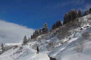 nach der Abfahrt ins Kravenz Aufstieg zur Weidener Hütte